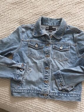 Express Light Wash Jean Jacket in Faded Blue